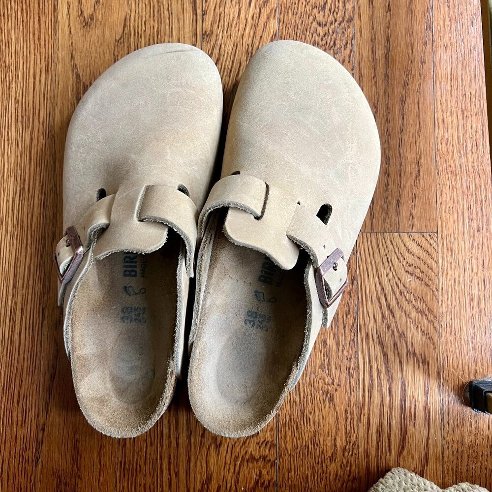 Birkenstock Boston Oiled Leather Tobacco Brown